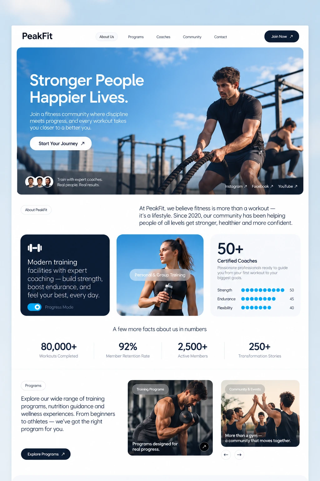 Sample website design — Haven Solutions